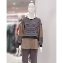 [막스카라] 라운드 배색 남방 블라우스 M33QWB325ME(2193441)