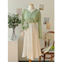 키메라제이 촘촘주름 허리밴딩 플리츠 스커트 4color