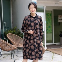 엄마옷 모슬린 터틀 나염 원피스 OP210039마담 미시옷 50대 중년여성의류 60대 엄마옷 빅사이즈 할머니옷 여성옷