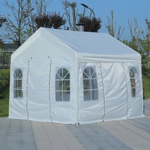 이동형주택 주거용컨테이너가격 이동식한옥가격 파고라제작, P.3X3 흰색 캐노피  4면 지퍼 도어 천