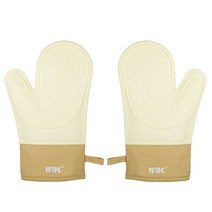 로렘 아이보리 실리콘 주방 양손 오븐 장갑, 아이보리 손모아