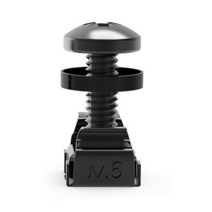 탄소강 나사 케이지 너트 와셔 M6 x12mm 16mm 랙 마운트 서버 캐비닛 선반 라우터 내식성, 03 M6x16 black