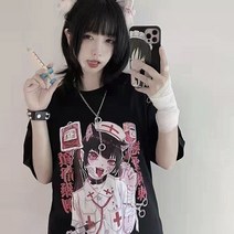 펑크 지뢰계 사복 옷 티셔츠 메탈 MZ 여자 패션 마이멜로디 메로쿠로 토요코키즈 브랜드 Y2K