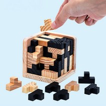 테트리스퍼즐 3d블럭 보드게임 고급 원목 아이큐100도전 W011, 단품