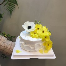 (천안꽃집) 생화케이크 1호 1단, 1개
