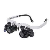 텔레스코픽 보석상 돋보기 8X/15X/23X 루페 2 LED 라이트 렌즈 정밀 작업 안경 독서 시계 업체, 8X 15X 23X