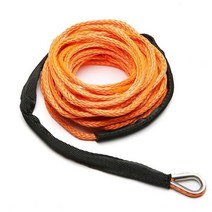 윈치 로프 스트링 라인 케이블 시스 포함 회색 합성 견인 ATV UTV 오프로드용 세차 유지 보수 15m 7700LBs, [01] orange