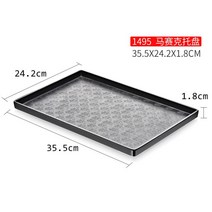 카페 쟁반 트레이 호텔 가정용 과일 접시 커피 철 우드 긴 팔각모반 이케아 논슬립 플레이트 스탠 정육 받침대 나무판, N