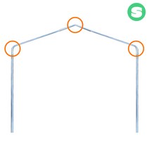 조립식 비닐하우스 활대 : A타입(일반용) 폭 2.5m 비닐하우스자재 상인농자재, 조립식 비닐하우스 활대_A타입(일반용) 폭 2.5m, 1개