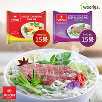 우리가스토리 비폰 포보 베트남 쌀국수60g 소고기맛15봉+ 닭고기맛15봉, 1박스