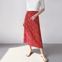잔꽃 플레어 롱스커트