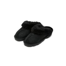 어그 퍼 카라 스웨이드 슬리퍼 (코케트) W 블랙 5125BLK
