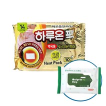 하루온 핫팩 붙이는 타입 50g, 4개입+맑은누리손소독티슈