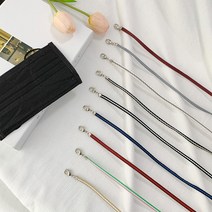 국내제작 분실방지 마스크 줄 스트랩 목걸이 여름방학, 빗살무늬_화이트