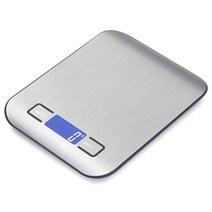 10 5Kg 주방 저울 무게 전자 스테인레스 스틸 식품 Bascula Cocina 저울 요리 측정 LCD 디지털 그램 저울, 검정, 10Kg, 협력사