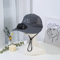 선풍기모자 선바이저 선캡 여름 모자 선풍기 등산 캠핑 자외선차단, free, R