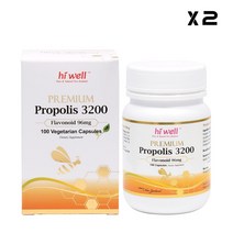 하이웰 프리미엄 프로폴리스 3200 플라보노이드 96mg 100베지캡슐, 2개