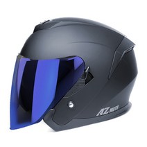 기어러스 Z-8 초경량 오픈페이스 헬멧 1100g 원터치 썬바이져 내장 GEARUS, 블루미러쉴드, 3XL
