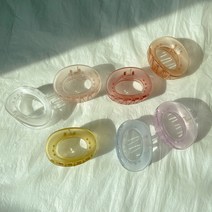 불투명 둥근 헤어 집게핀, 퍼플
