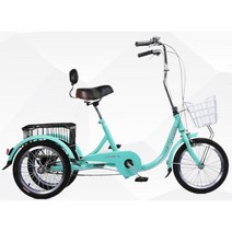 성인 세발자전거 어른 노인 어르신 세 발 자전거 바구니, 레드S 등받이형