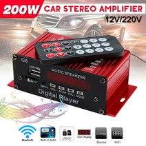 AV리시버 올인원앰프 미니앰프 g8 200w 12v car audio amplificador hifi audio power amplifier 블루투스 홈 스테레오 증폭기 fm, 협력사