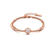 OST 플래닛 뱅글 체인 레이어드 로즈골드 팔찌 OTBV21208PPW