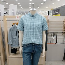 올젠 깅엄체크 컬러 남방/폴리레이온 강연사/이지케어/구김없는 편한원단 ZOC2WC1352