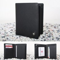 moncross switzerland 렙소디 블랙 남성용 가죽 중지갑 다양한수납공간 남성지갑 남성중지갑