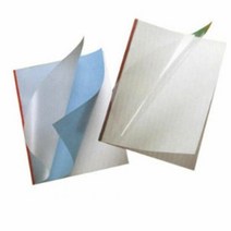 사무용품 열접착식 열제본 표지 제본용 용지 책 비닐, 청색 4mm 100개