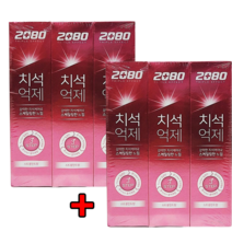 1+1 트리플 2080 이펙트 치약 후레쉬민트 스트롱민트 140g 3개입, 스트롱민트 1+1