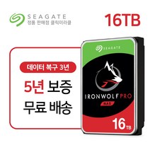 씨게이트 아이언울프 Pro 16테라 16TB Nas HDD 서버구축 서버용 하드디스크