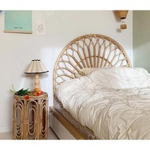 감성 라탄 침대헤드 호텔 등받이 헤드보드 프레임, 다른, C형 1.2m