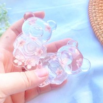 생화 곰돌이 그립톡 에폭시 스마트톡 아크릴 레진 입체, 6번