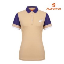 [올포유] [올포유] 여성 배색 카라 반팔 티셔츠 AWTPI6102-509_G