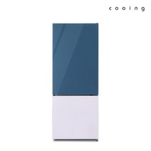 쿠잉 쿠잉 프리즘 글라스 소형냉장고 BSR-C192NW 189L 2도어 네이비화이트, 단일옵션