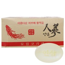 인삼비누 130g x 80개 목욕비누 업소용비누 알뜨랑비누 세수비누 단단한비누, 1box