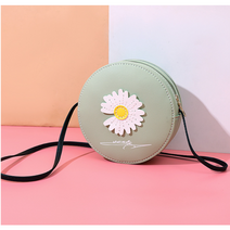NICKKIM 닉킴 DIY 가방 만들기 미니백 크러스백 바느질 취미 가죽 가방 공예 캐릭터 DIY키트 공룡 가방, 그린(플라워)