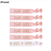 브라이덜샤워 파티룸 꾸미기 데코 소품 611pcs 팀 신부 싱글 파티 팔찌 신부 장식, 6pcs 세트 1