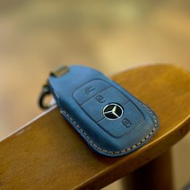 벤츠 가죽 키케이스 홀더 A C E S클래스 GLA GLC GLE, 네이비+네이비