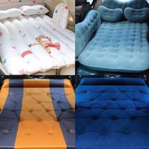 (카라멜) 뷰티풀코란도 티볼리 G4 렉스턴 자동차 SUV 차박 매트리스 자동차 에어매트 용품, 03- 배색 스웨이드 SUV 에어매트, A타입-밀리터리