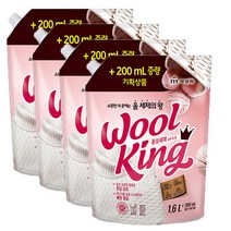 [트윈스몰] 무궁화 울세제 울킹 중성세제 울 실크 순면 손빨래가 필요한 옷 울세탁 세제 1.8리터, 4개