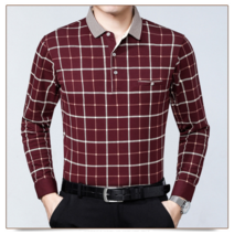 자칠 중년 남성 긴팔 카라티 가을 아빠옷 50대60대 scj74