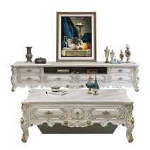엔틱 바로크 거실장 테레비다이 서랍 수납 테이블, 2.0m TV수납장 펄래커 조립