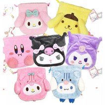 산리오조이개 쿠로미 시나모롤 폼폼푸린 마이멜로디 다용도파우치 화장품가방 나만에 캐릭터 조이개파우치 봉제 다용도수납가방 여성용품 디카 필통 최고급극세사