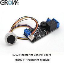 지문인식기 호환 성장 R502-F RGB LED 방수 작은 DC3.3V 직경 21.5mm MX1.0-6pin 용량 성 라운드 지문 모듈, 02 K202 R502-F