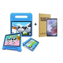갤럭시탭A8 10.5 SM-X200 X205 에바폼 케이스+9H강화유리필름, 스카이블루+9H강화유리필름