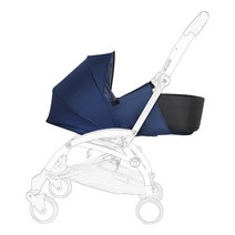 베이비 유모차 액세서리 0 + 신생아 팩 Babyzen Yoyo/Yoyo2/Yoya 0-6M Baby Sleeping Basket 출생 둥지 없음 포함, 03 blue with fence
