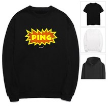 키밍 PING 여성 남성 티셔츠 후드 맨투맨 반팔티