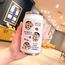 러블리 짱구 캐릭터 원터치오픈 보온 보냉텀블러 캔 깡통형 보온병 350ml&500ml, 350ml, WR-10