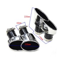 벤츠 C200 W204 W212 E260 E300 E63 배기 파이프 스테인레스 스틸 Wald 머플러 팁 노즐 용, 04 Style D
